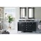 James Martin Vanities Brittany 60in Double Vanity, Black Onyx w/ 3 CM Carrara Marble Top 650-V60D-BKO-3CAR - alternate 5